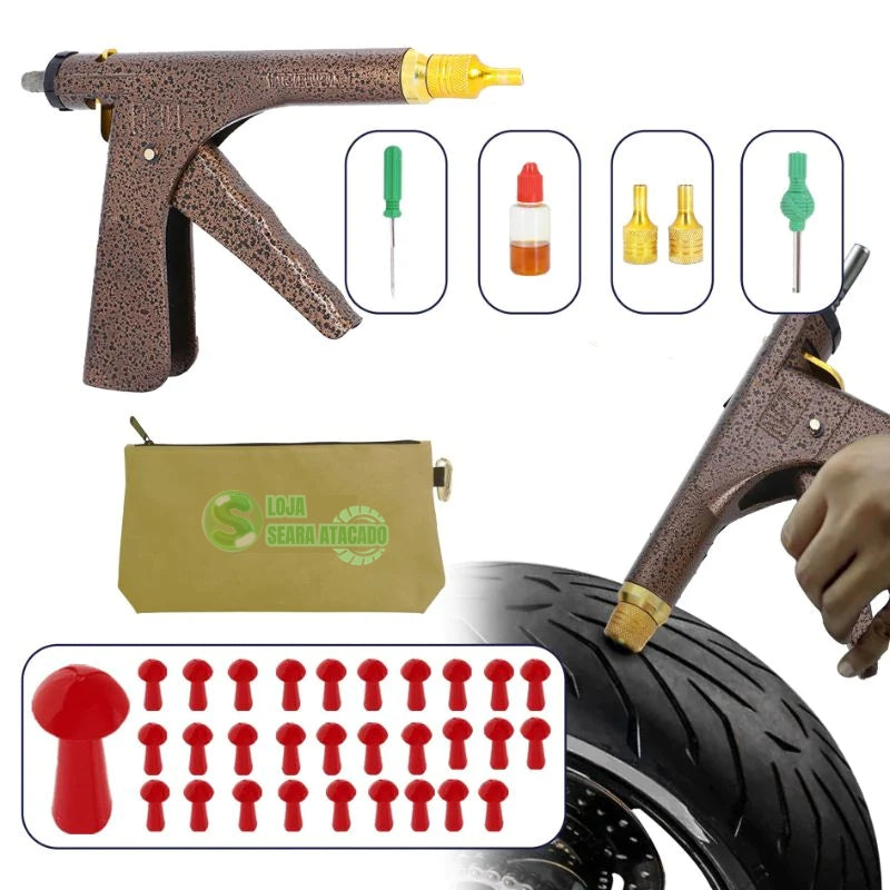 Kit Reparo + Compressor de Ar Portátil