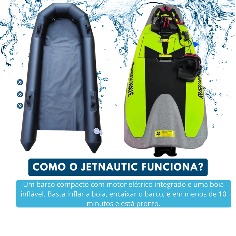 JetNautic - Barco Compacto Com Motor Elétrico