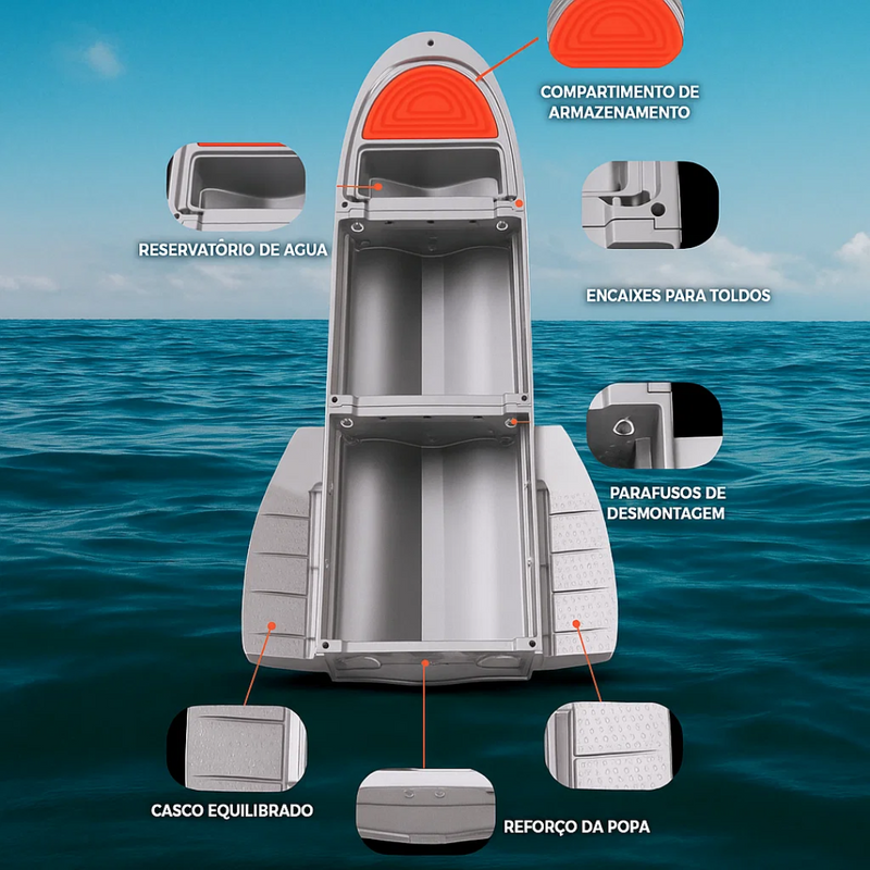 Barco Modular - Desmontável / 3 a 4 Pessos