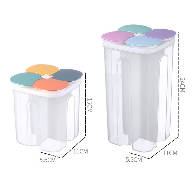 Dispensador Porta Alimentos e Cereais com Divisórias Mahaos